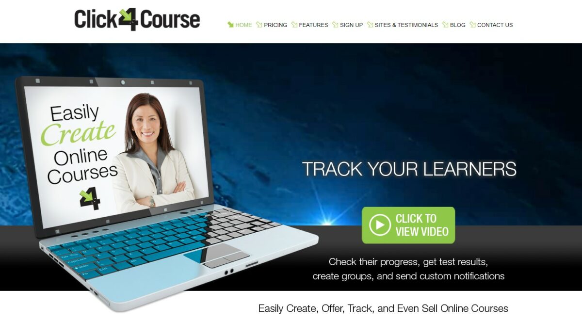 Click4Course is a course builder that offers one of the easiest ways to create and track online courses.