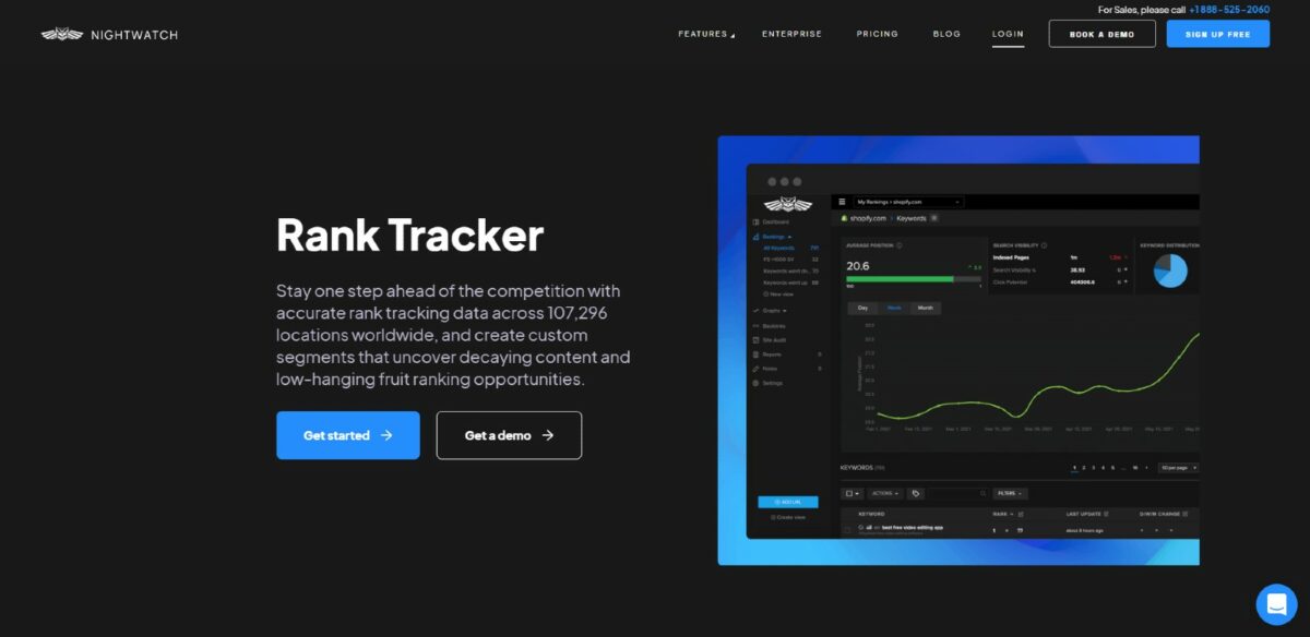Nightwatch Rank Tracker allows you to stay one step ahead of the competitors.