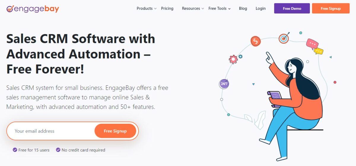 EngageBay is an integrated marketing, sales, and service software that allows you to manage your business and customers from a simple, powerful, unified platform.