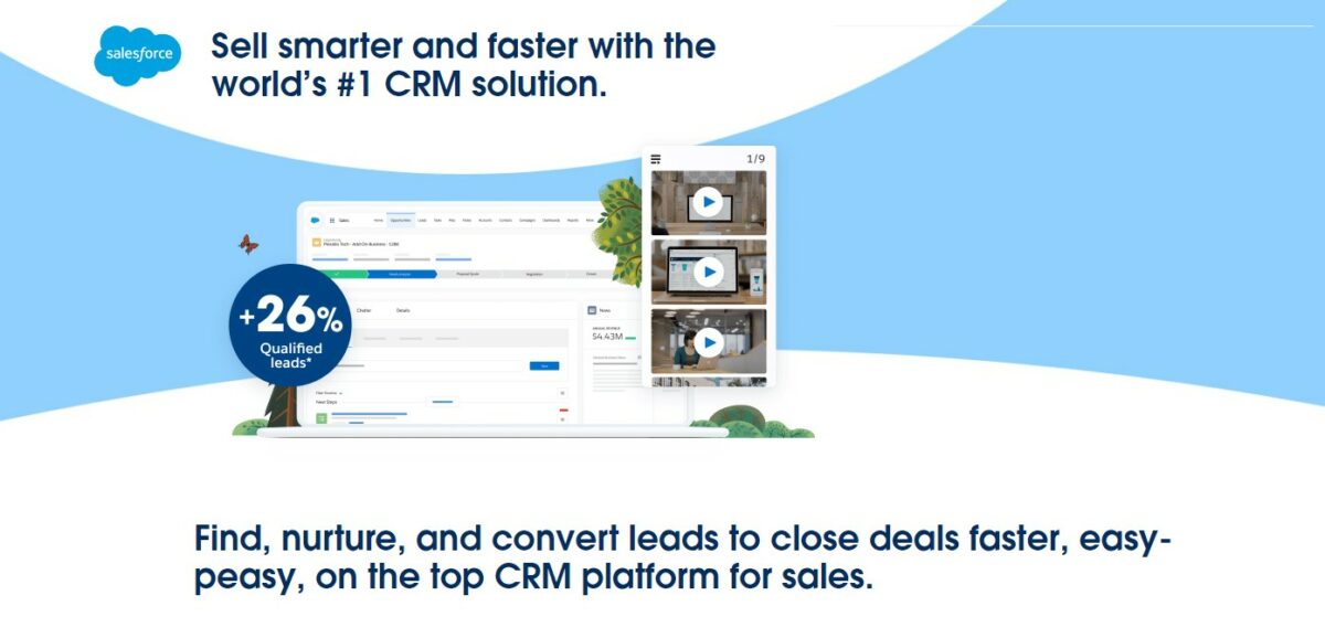 Salesforce CRM platform offers a complete set of features designed to streamline sales processes, connect different teams, and provide real-time monitoring of each activity. 