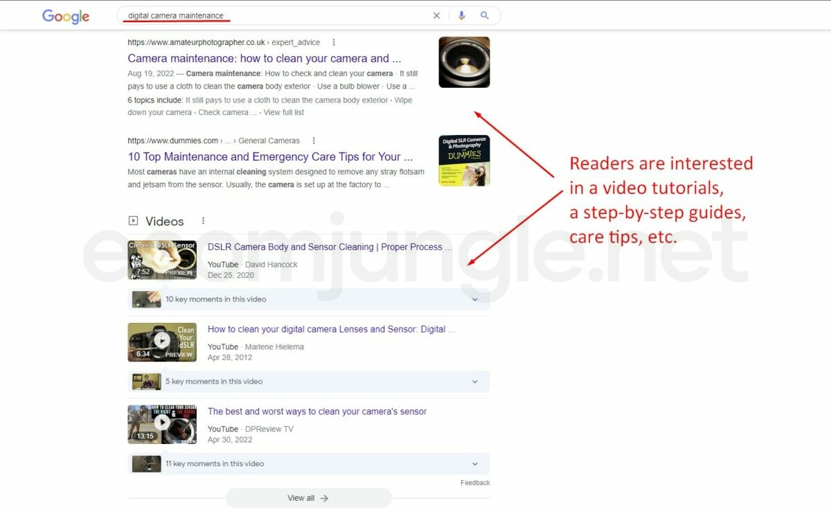 SERP analysis shows, that readers are interested in a video tutorial, a step-by-step guide, care tips, etc.