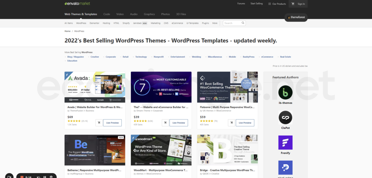 Themeforest: A Whole Premium Themes Repository
