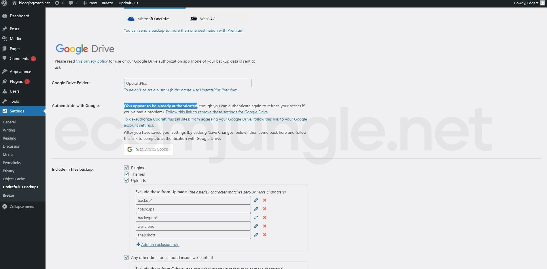 If you see You appear to be already authenticated, then you have completed this process correctly