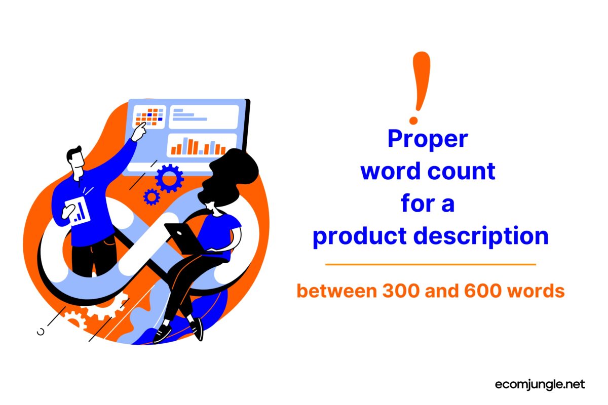 The best count for product description is between 300 to 600. 