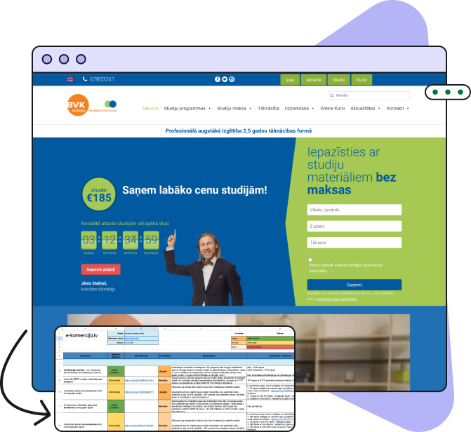 Paraugs no BVK SEO audita projekta