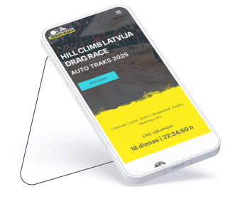 Hill Climb Latvija mājaslapas izveide pasākuma reklamēšanai