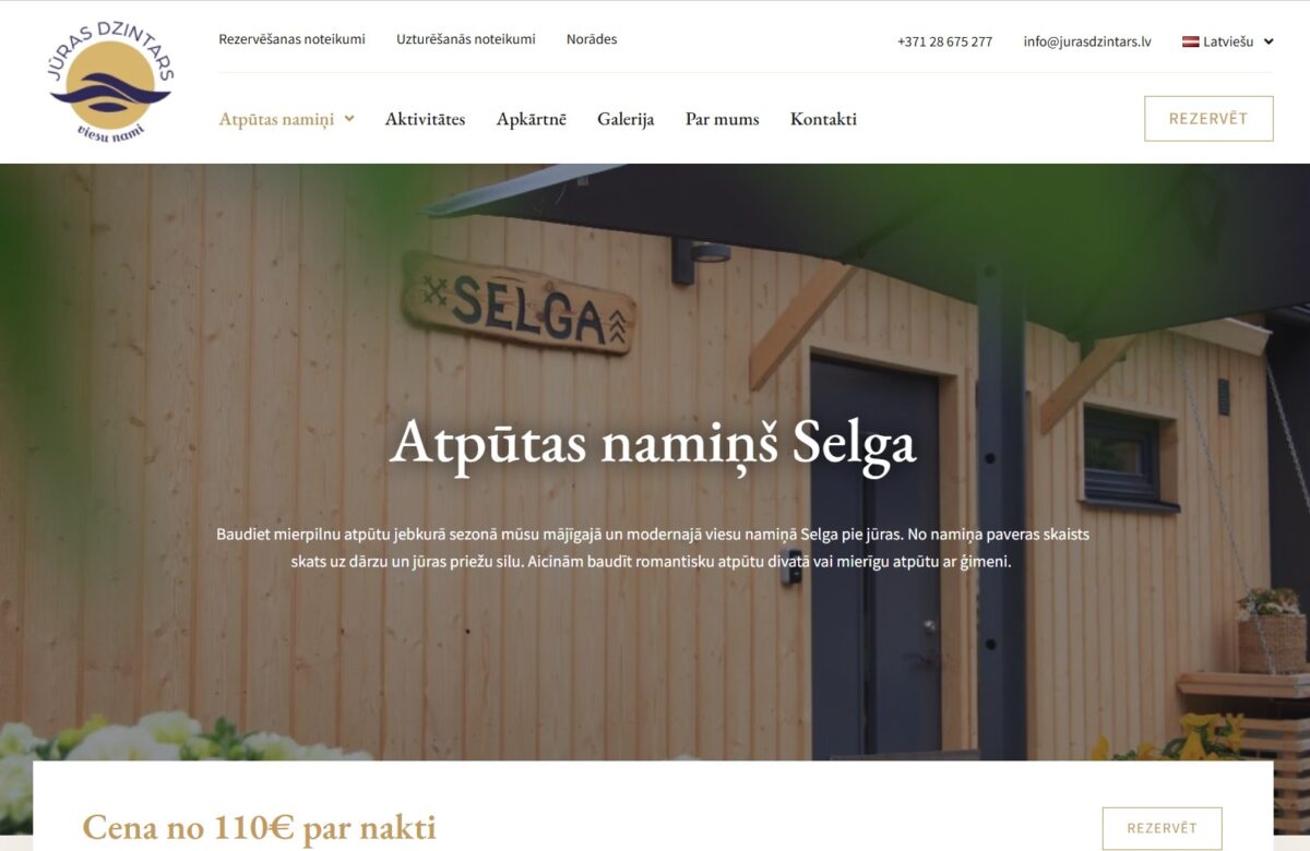 Jurasdzintars.lv - Atpūtas namiņa atvērums