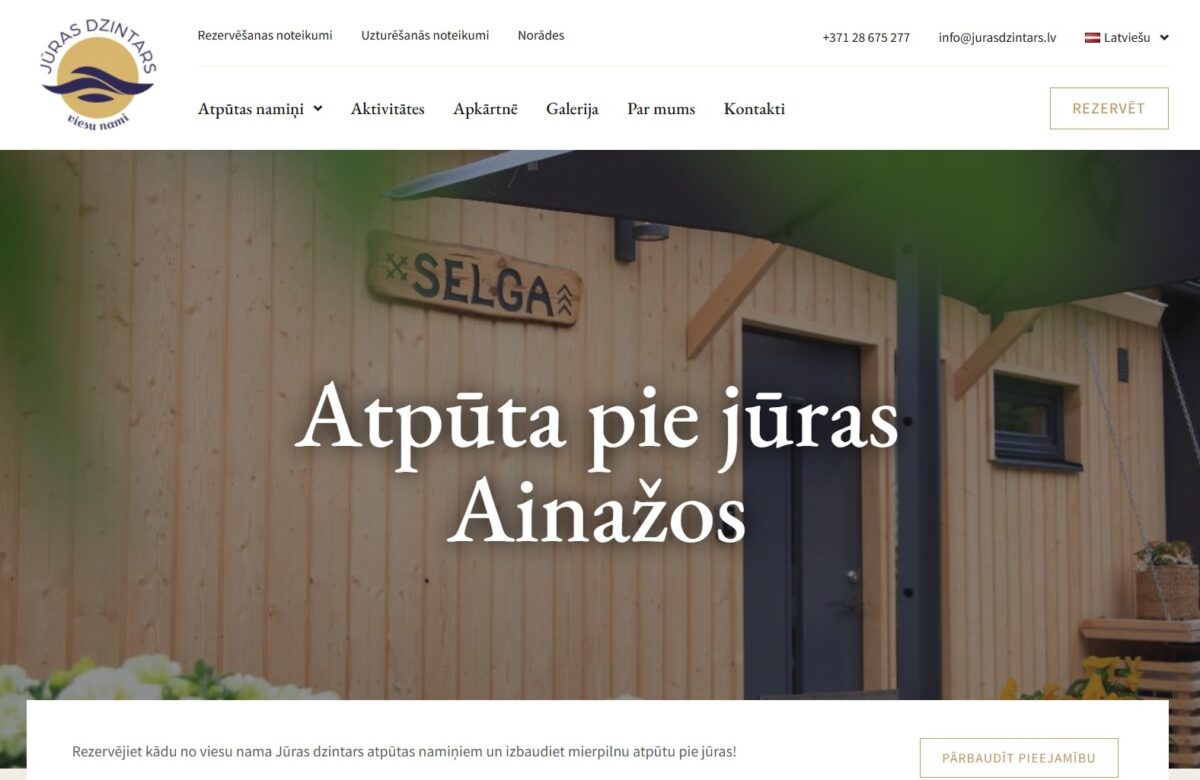 Jurasdzintars.lv - Namiņu rezervācija