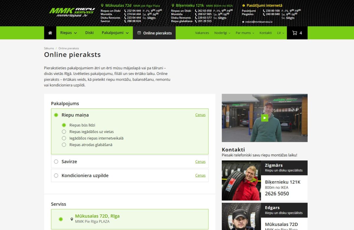 MMKriepas.lv - Pakalpojumu online pieraksts