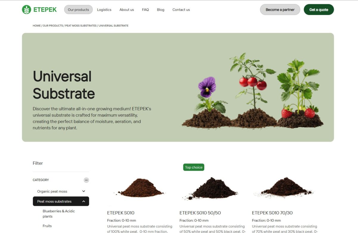 Etepek.com - produktu kategorijas atvērums