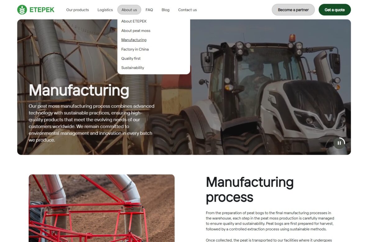 Etepek.com - pēc SEO labās prakses principiem izplānota navigācija