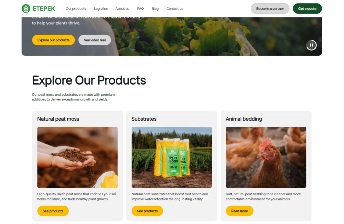 Etepek.com - produktu kategorijas