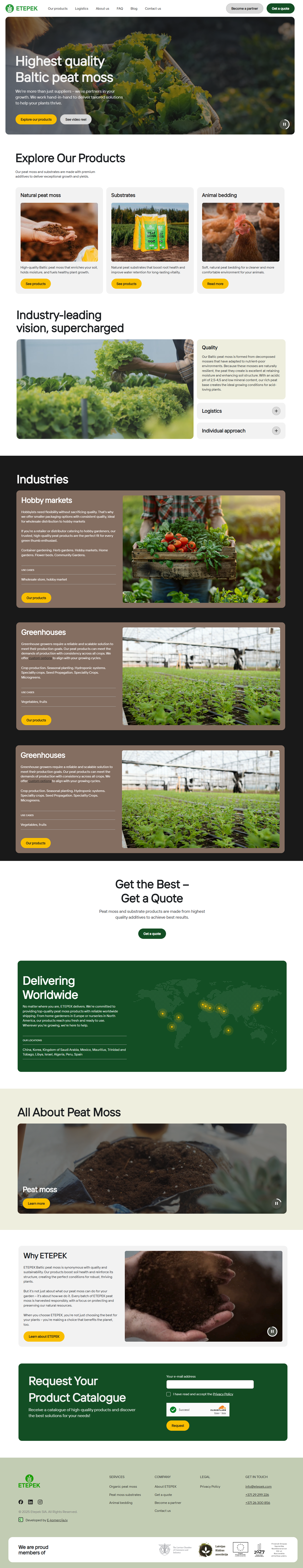 Etepek.com - mājaslapas sākuma atvērums