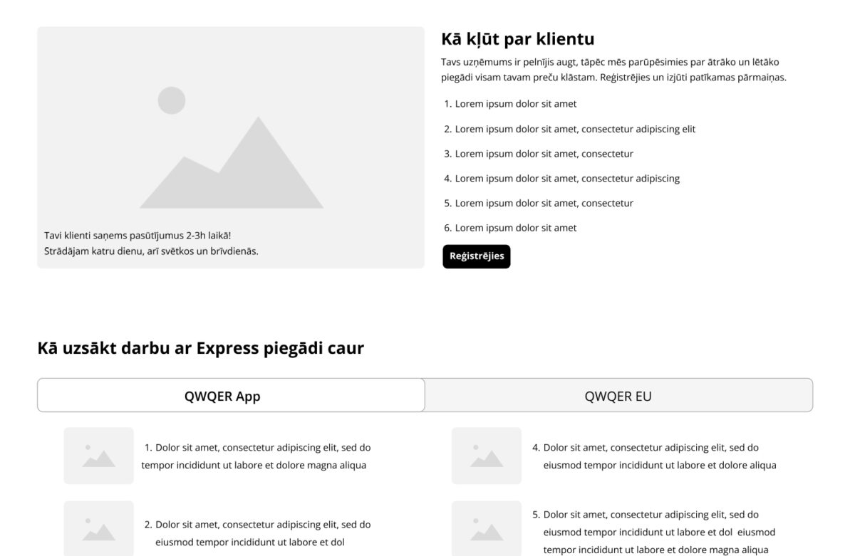Qwqer.lv - kļūsti par klientu - atvēruma skice