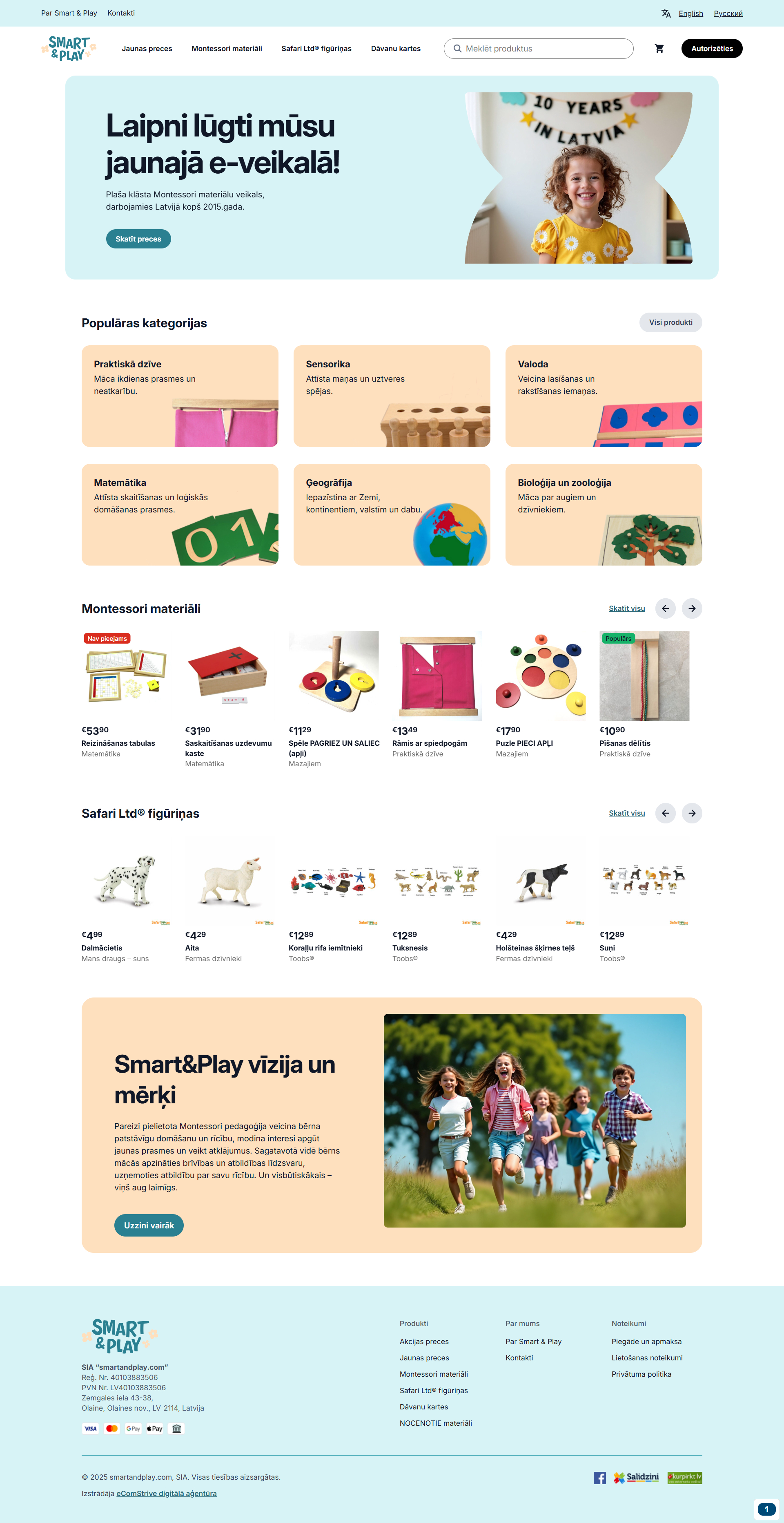 Smartandplay.com - uz WooCommerce bāzes veidota e-komercijas platforma