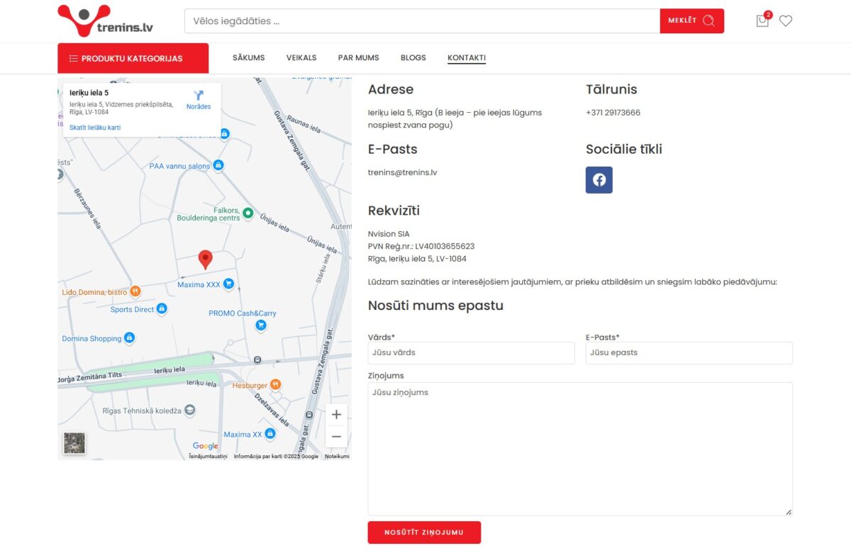 Trenins.lv - Uzņēmuma kontaktinformācija