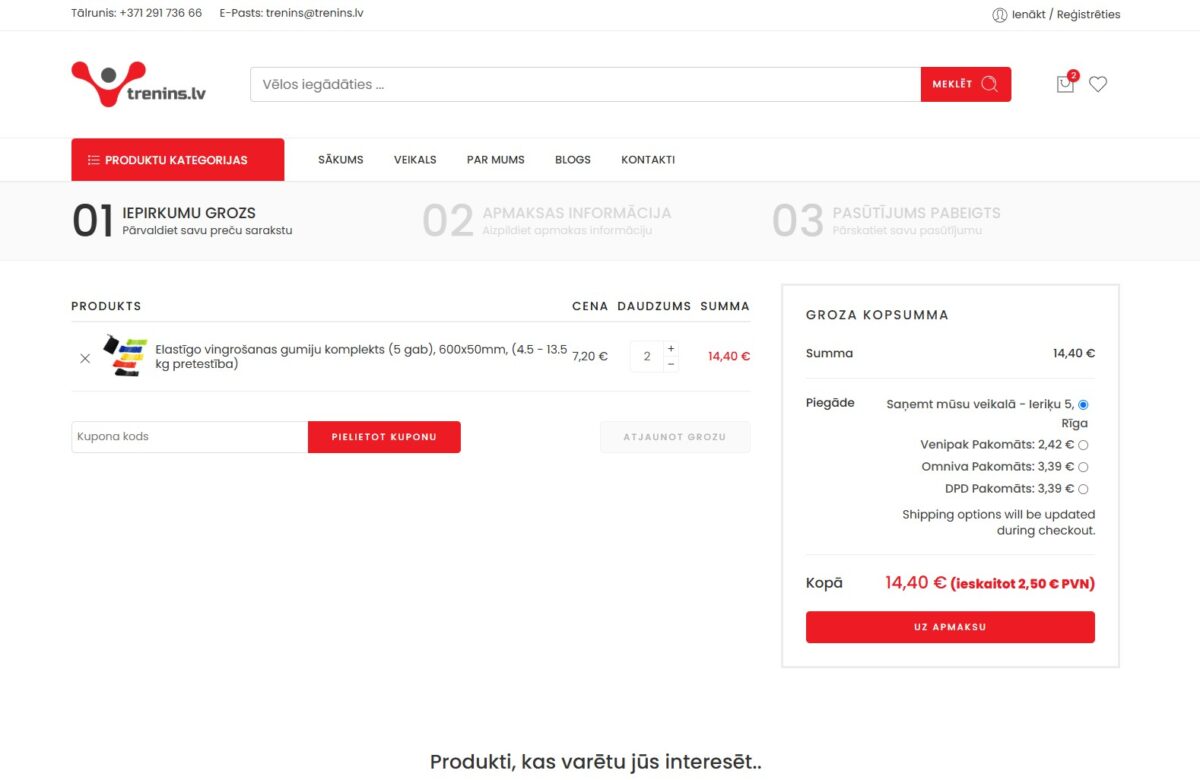 Trenins.lv - Pirkumu grozs