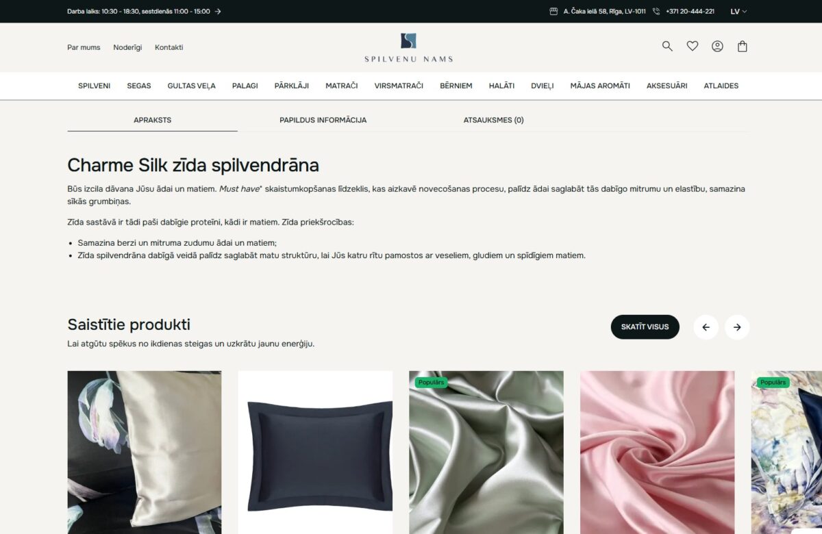 Spilvenunams.lv - preces apraksts