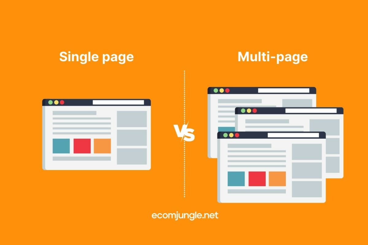 Choose checkout page for your ecommerce website, there are difference between single and multi-page