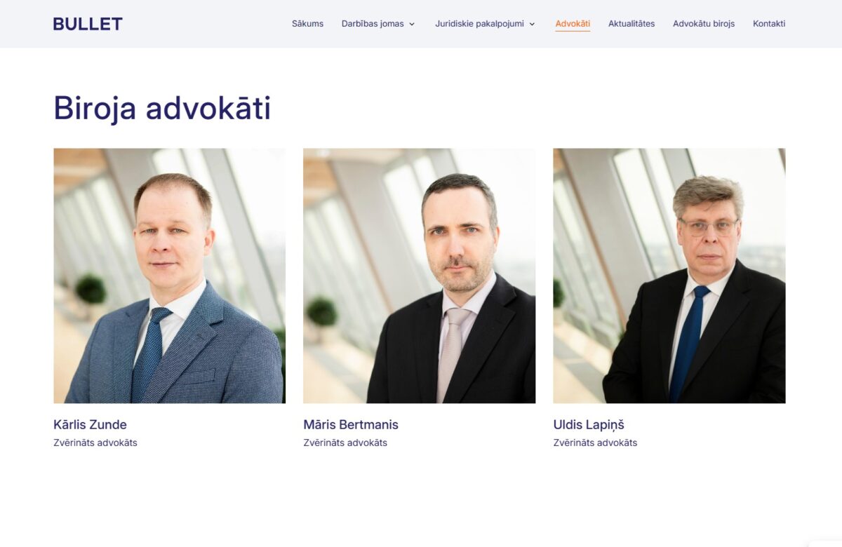 Advokātu komanda - Advokātu birojs BULLET