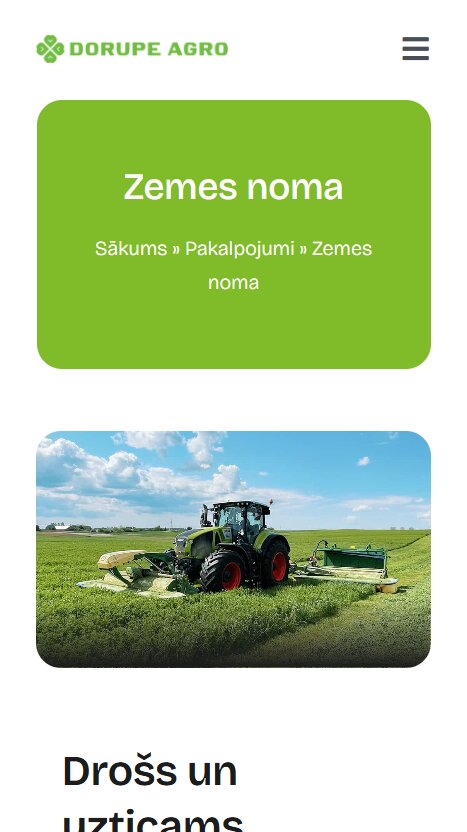 Pakalpojuma atvērums - Dorupeagro.lv - mobile