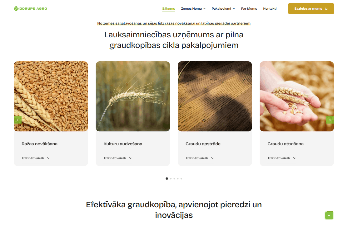 Pilns pakalpojumu cikls - Dorupeagro.lv