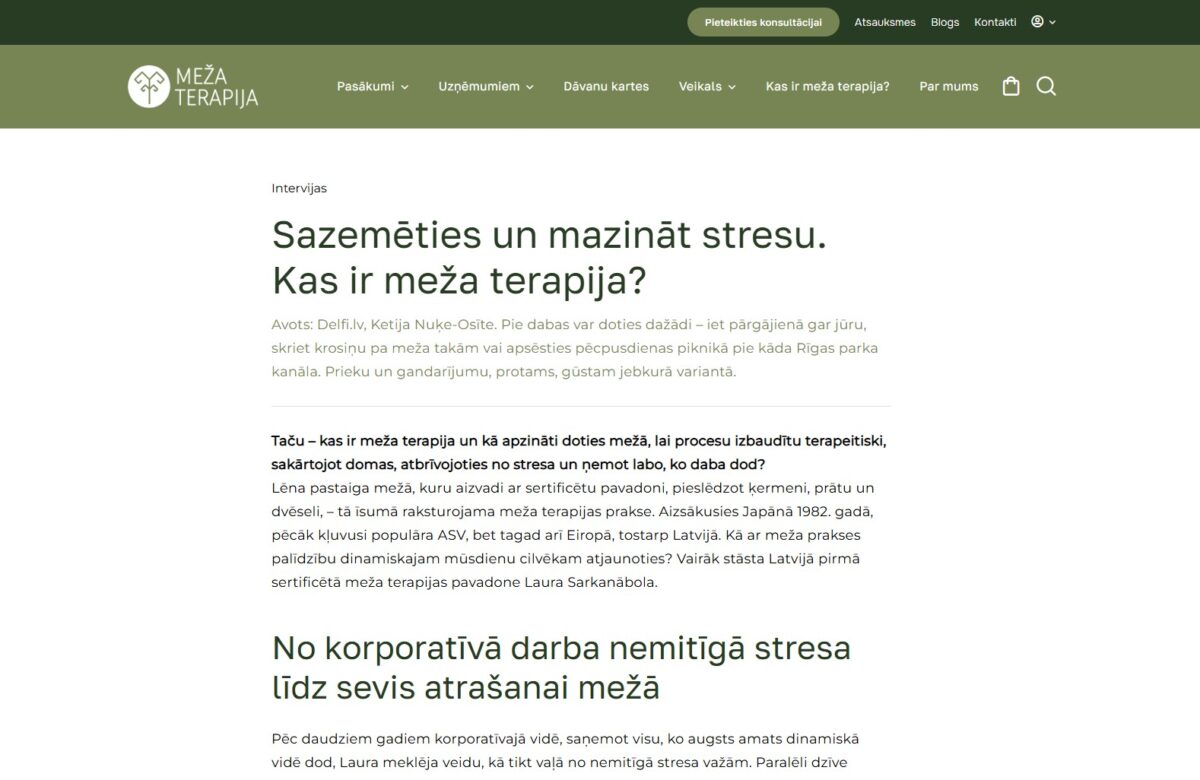 Bloga raksta atvērums - Mezaterapija.lv