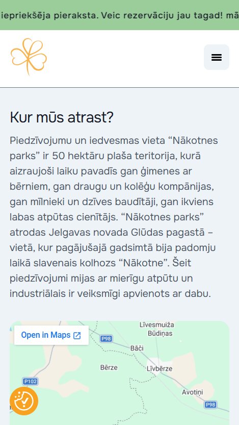 Nakotnesparks.lv - Atrašanās vieta kartē - mobile