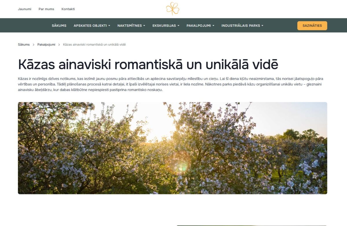 Nakotnesparks.lv - Detalizēta informācija par pakalpojumu