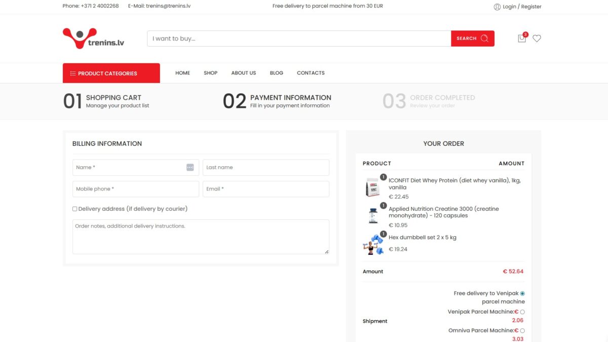 Clearly indicate progress throughout checkout to reduce checkout abandonment