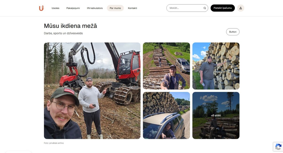 Uzvija.lv par mums sadaļa